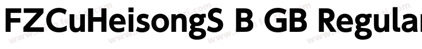 FZCuHeisongS B GB Regular字体转换